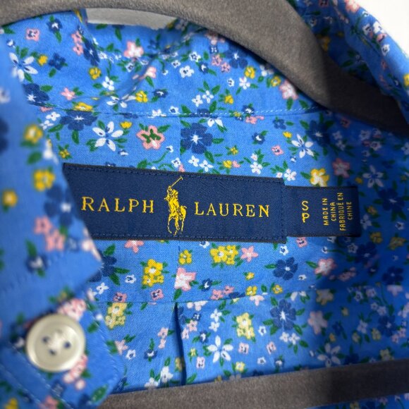 Men's Ralph Lauren Blue Floral Button Down Shirt Size Small NWT - Picture 2 of 6